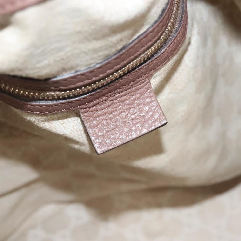 GUCCI Bamboo Hand Bag Leather 2way Pink Gold 282345 Auth ep9020 - Picture 14 of 16